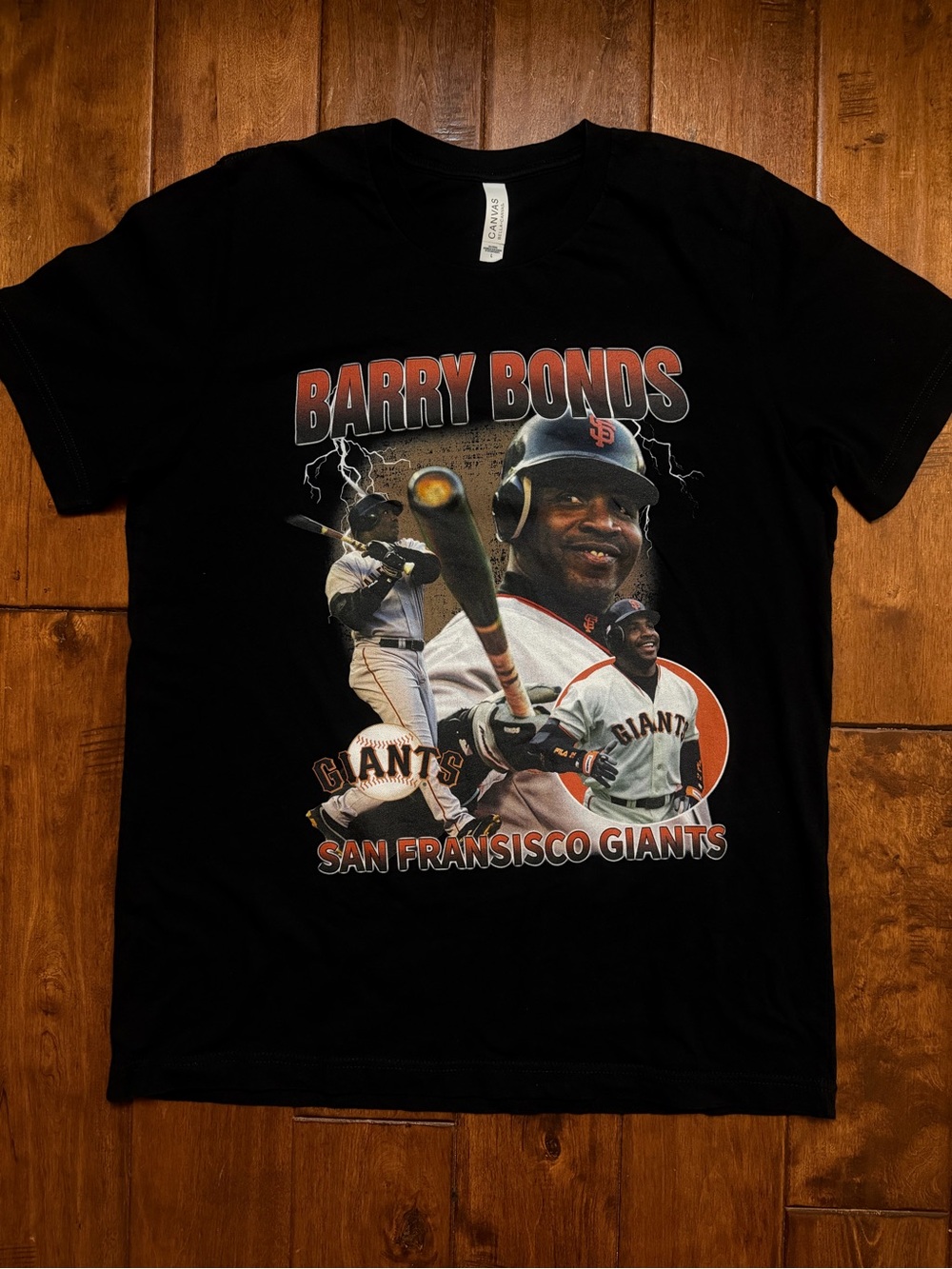 Bella Canvas Black San Francisco Giants Barry Bonds Graphic Tee